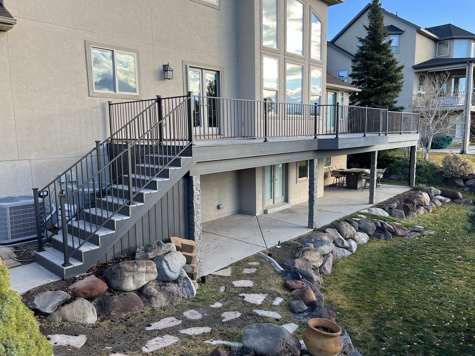 Custom deck built by Z-Bolt Decks in Provo, Utah