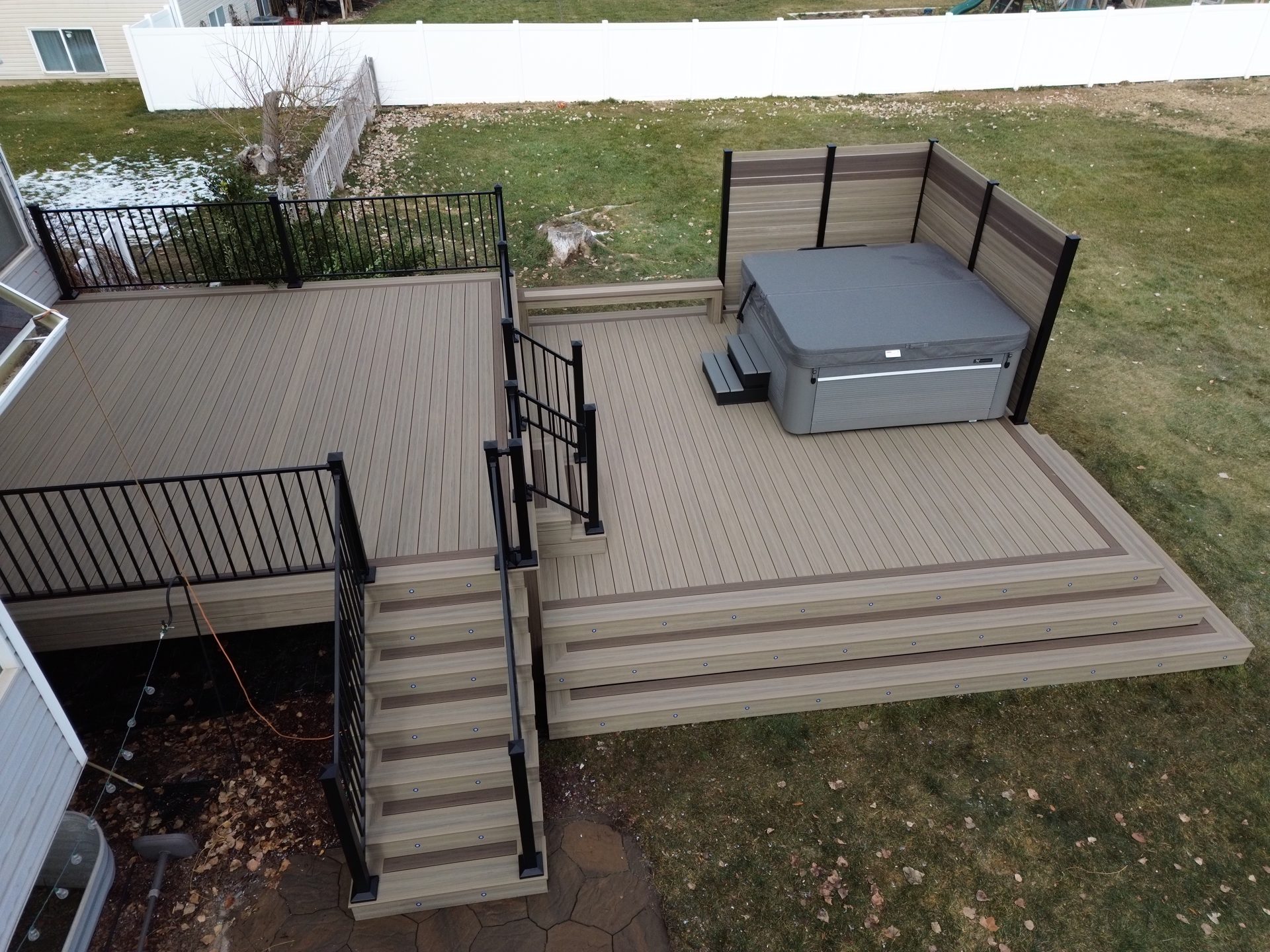 Custom deck built by Z-Bolt Decks in Payson, Utah